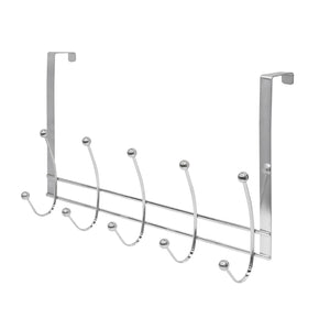 Home Basics Chrome Plated Steel Over the Door 5 hook Hanging Rack $8.00 EACH, CASE PACK OF 12