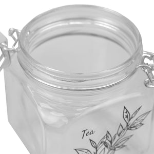 Home Basics Ludlow 23 oz.  Canister with Metal Clasp, Clear $4.00 EACH, CASE PACK OF 12