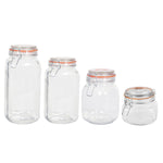 Load image into Gallery viewer, Home Basics 4 Piece Glass Canister Set, Clear $15.00 EACH, CASE PACK OF 6
