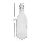 Load image into Gallery viewer, Home Basics 1 Lt Air-Tight Flip Top Glass Bottle, Clear $2.50 EACH, CASE PACK OF 3
