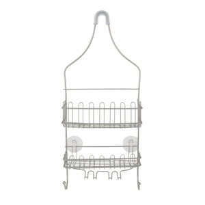Home Basics 2 Tier Heavy Weight Steel Shower Caddy with Hooks, Satin Nickel $10.00 EACH, CASE PACK OF 12