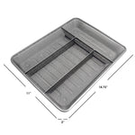 Load image into Gallery viewer, Home Basics Modern Mesh Steel Cutlery Tray with 4 Sections of Storage Space - Assorted Colors
