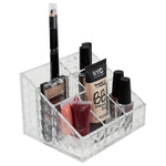 Load image into Gallery viewer, Home Basics Square Pyramid Patterned Shatter-Resistant Plastic 7 Compartment Cosmetic Organizer, Clear $5.00 EACH, CASE PACK OF 12
