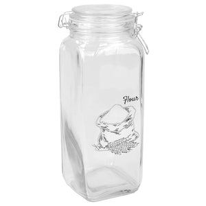 Home Basics Ludlow 67 oz. Glass Canister with Metal Clasp, Clear $7.00 EACH, CASE PACK OF 12