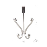 Load image into Gallery viewer, Home Basics Over the Door Double Hanging Hook, Chrome $3.00 EACH, CASE PACK OF 12
