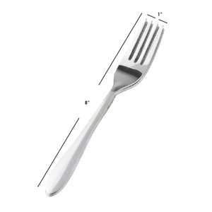 Home Basics 4 Piece Stainless Steel Dinner Fork, Silver $2.00 EACH, CASE PACK OF 24