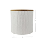 Load image into Gallery viewer, Home Basics Wave Small Ceramic Canister, White $5.00 EACH, CASE PACK OF 12
