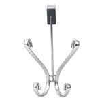 Load image into Gallery viewer, Home Basics Over the Door Double Hanging Hook, Chrome $3.00 EACH, CASE PACK OF 12
