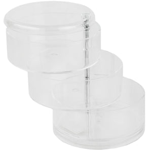 Home Basics 3 Tier Swivel Shatter-Resistant Plastic Cosmetic Organizer, Clear $5.00 EACH, CASE PACK OF 12