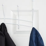 Load image into Gallery viewer, Home Basics Shelby 5 Hook Over the Door Hanging Rack, White $5.00 EACH, CASE PACK OF 12
