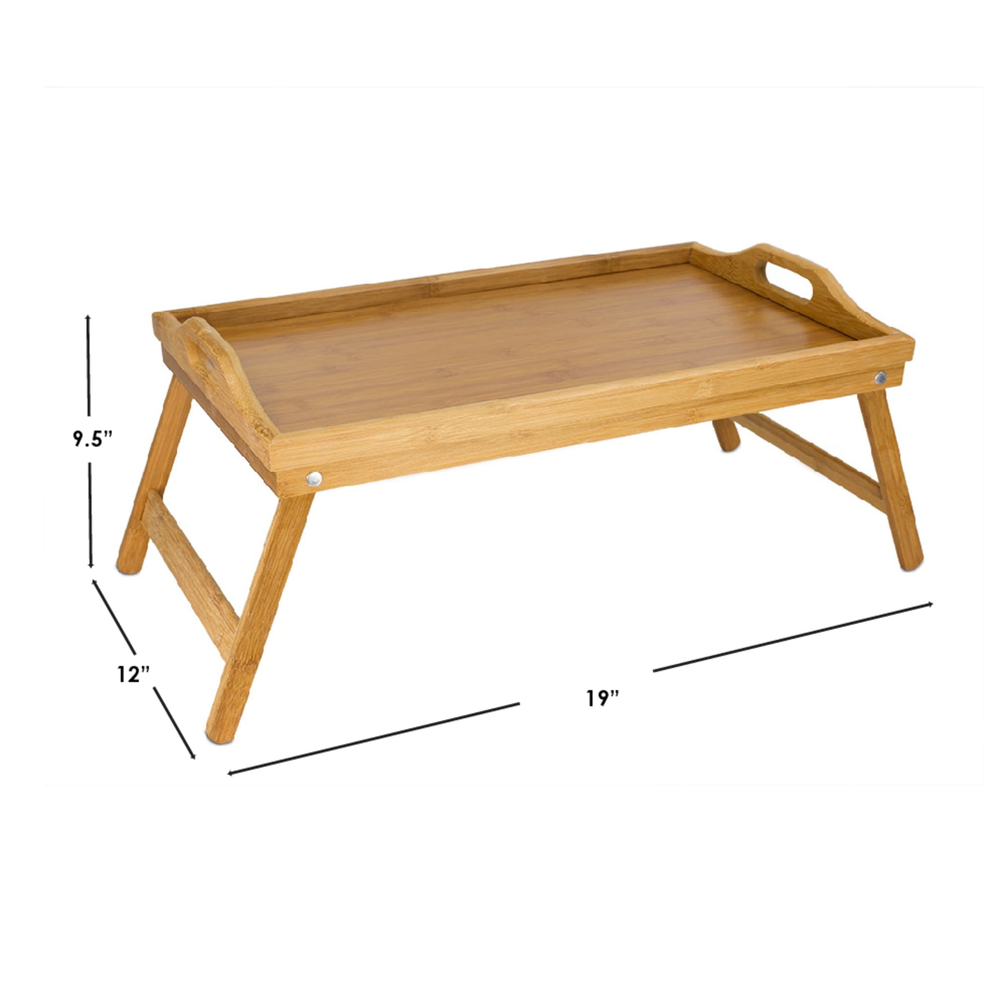 Home Basics Multi-Purpose Folding Bamboo Bed Tray with Cut-out Handles $15.00 EACH, CASE PACK OF 6