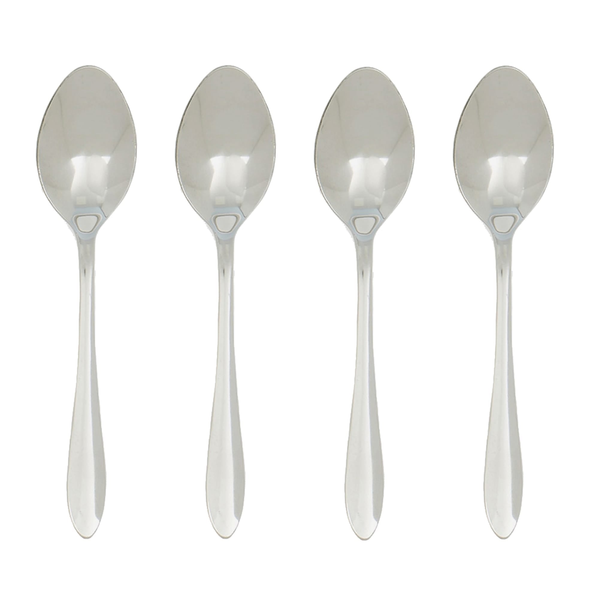 Home Basics 4 Piece Stainless Steel Dinner Spoons, Silver $2.00 EACH, CASE PACK OF 24