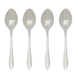 Home Basics 4 Piece Stainless Steel Dinner Spoons, Silver $2.00 EACH, CASE PACK OF 24