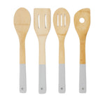 Load image into Gallery viewer, Home Basics 4-Piece Bamboo Kitchen Tool Set, Natural - Assorted Colors
