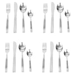 Load image into Gallery viewer, 16-Piece Stainless Steel Flatware Set - 4 Table Settings, Includes Dinner Forks, Knives, Tablespoons, Teaspoons $8.00 EACH, CASE PACK OF 12
