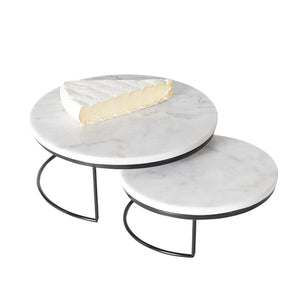 Sophia Grace 2 Piece Nesting Marble Tabletop Risers, White/Black $15.00 EACH, CASE PACK OF 4
