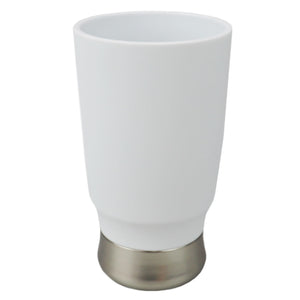 Home Basics Rubberized Plastic Tumbler with Steel Base, White $3.00 EACH, CASE PACK OF 12