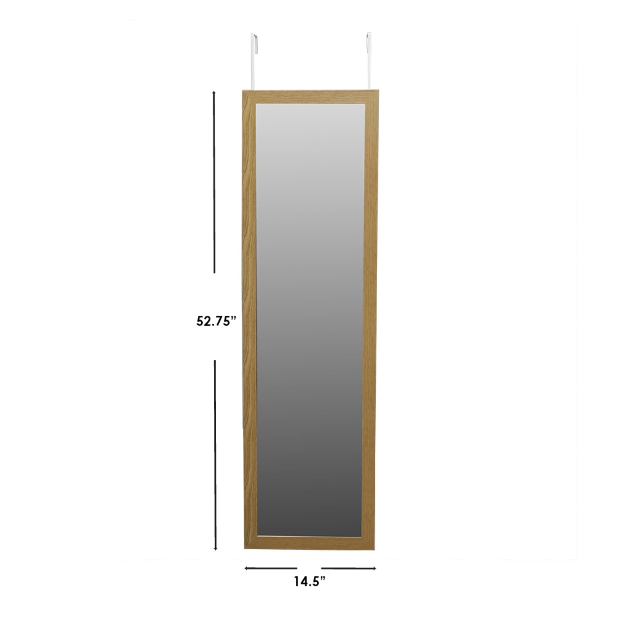 Home Basics Over The Door Mirror, Natural $12.00 EACH, CASE PACK OF 6