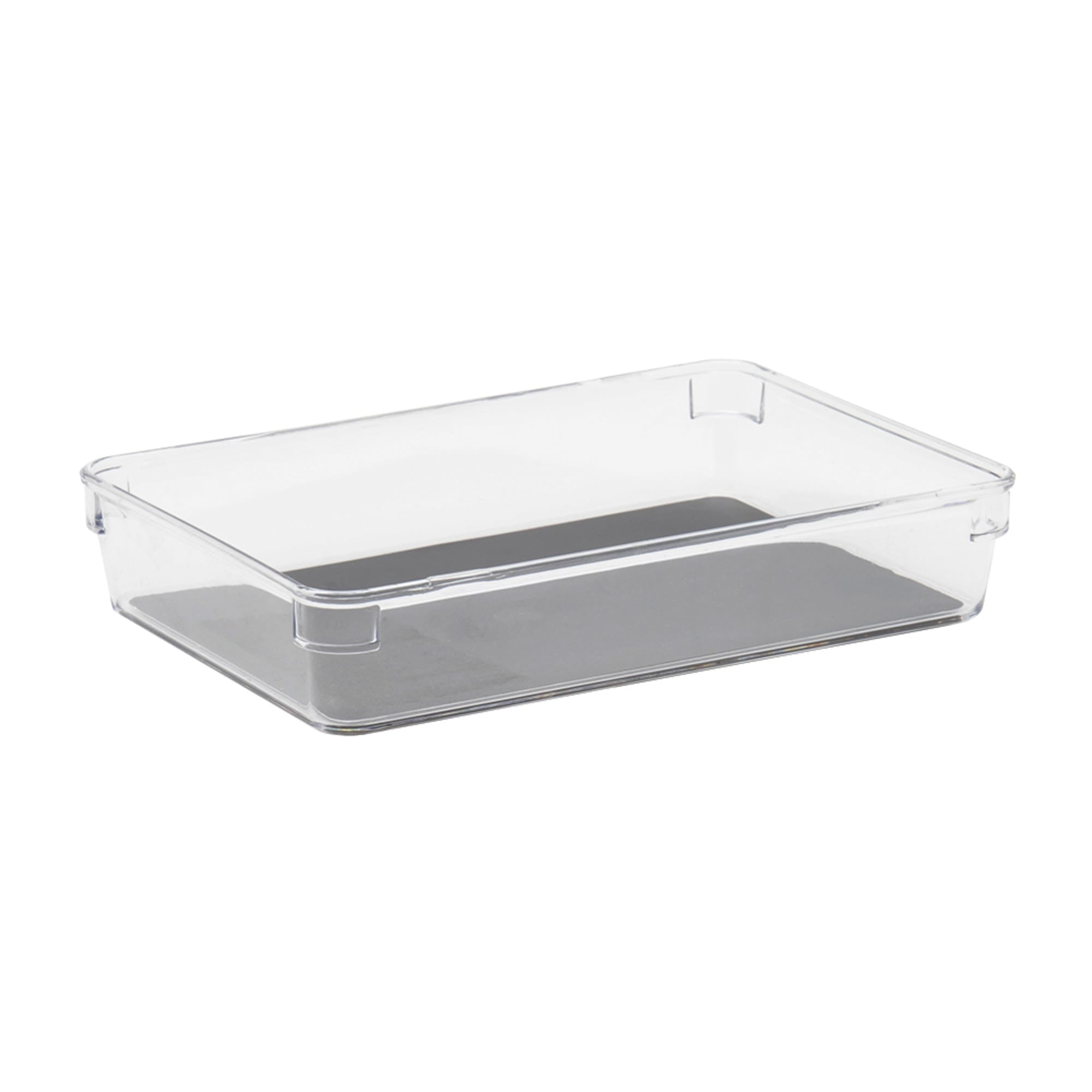 Home Basics  6" x 9" x 2" Plastic Drawer Organizer with Rubber Liner $4.00 EACH, CASE PACK OF 24