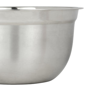 Home Basics 5 QT Stainless Steel Beveled Anti-Skid Mixing Bowl, Silver $5.00 EACH, CASE PACK OF 24