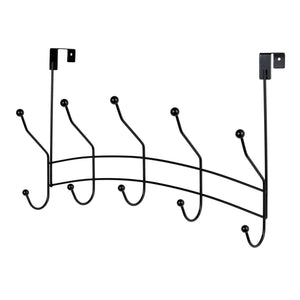 Home Basics Shelby 5 Hook Over the Door Hanging Rack, Black $5.00 EACH, CASE PACK OF 12