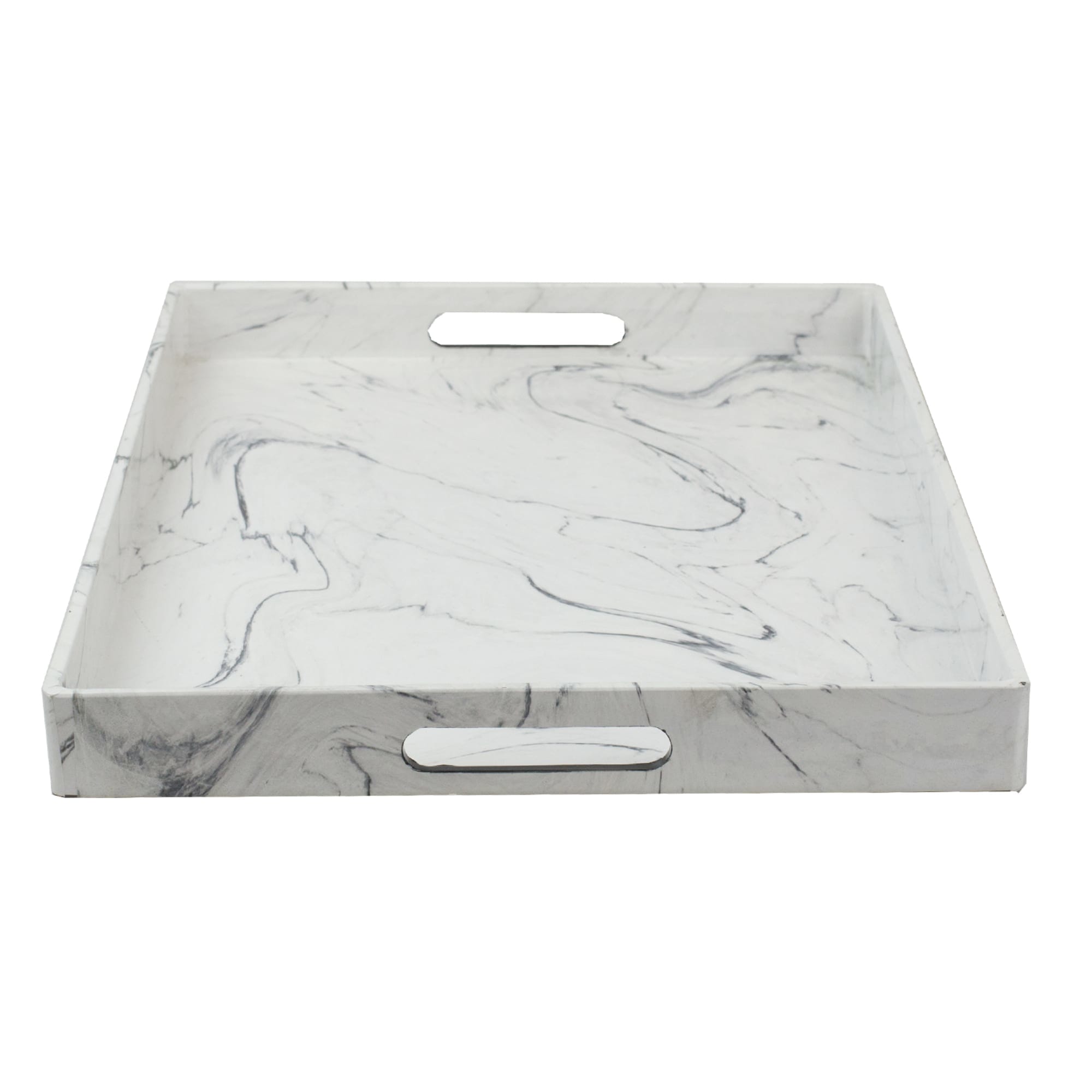 Home Basics Faux Marble Serving Tray, White $12.00 EACH, CASE PACK OF 6