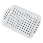 Load image into Gallery viewer, Home Basics Anti-Slip Plastic Serving Tray with Easy Grip Handles, White $3.00 EACH, CASE PACK OF 12
