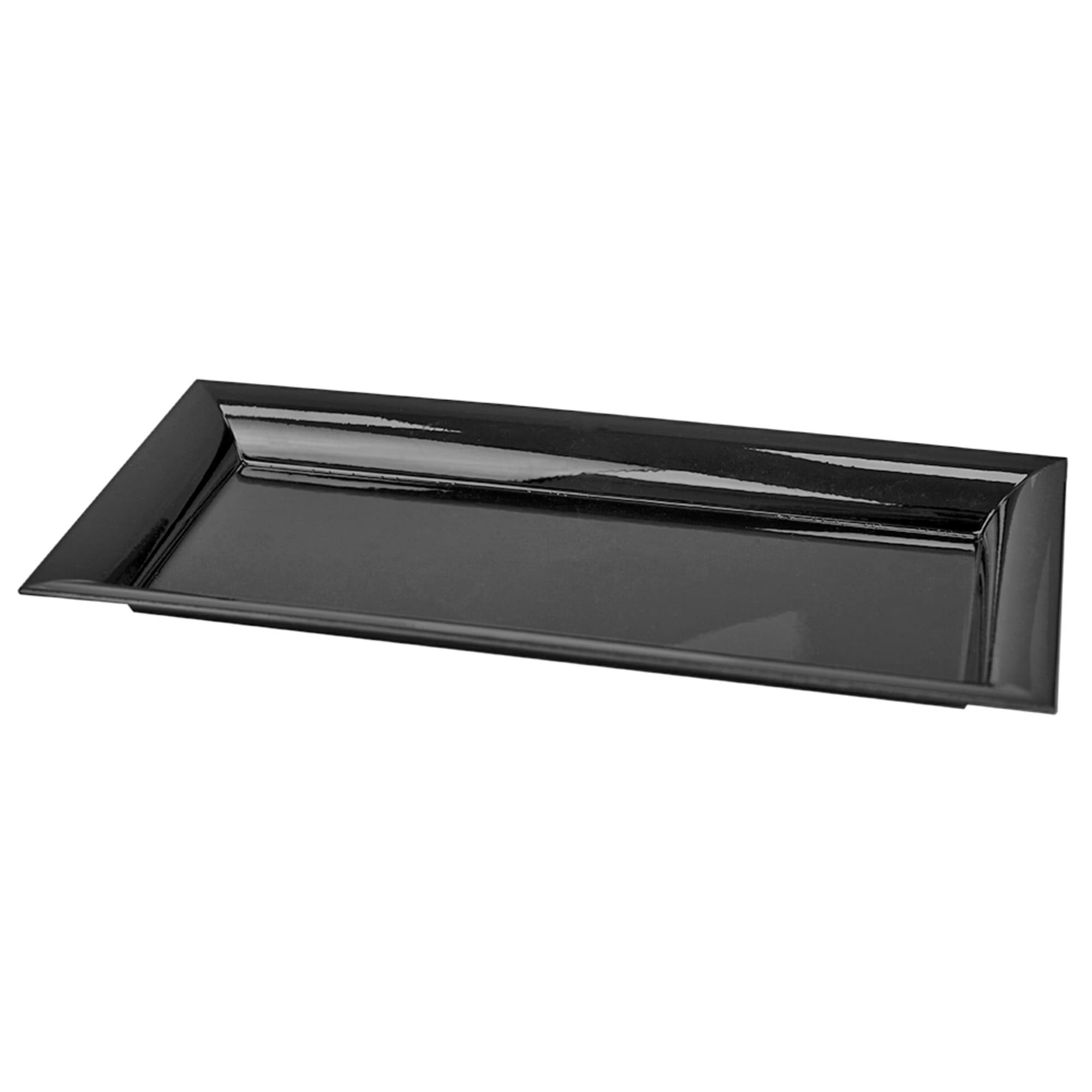 Home Basics Plastic Vanity Tray, Black $4.00 EACH, CASE PACK OF 12