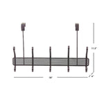 Load image into Gallery viewer, Home Basics Metro Over the Door 5 Hook Hanging Rack $6.00 EACH, CASE PACK OF 12
