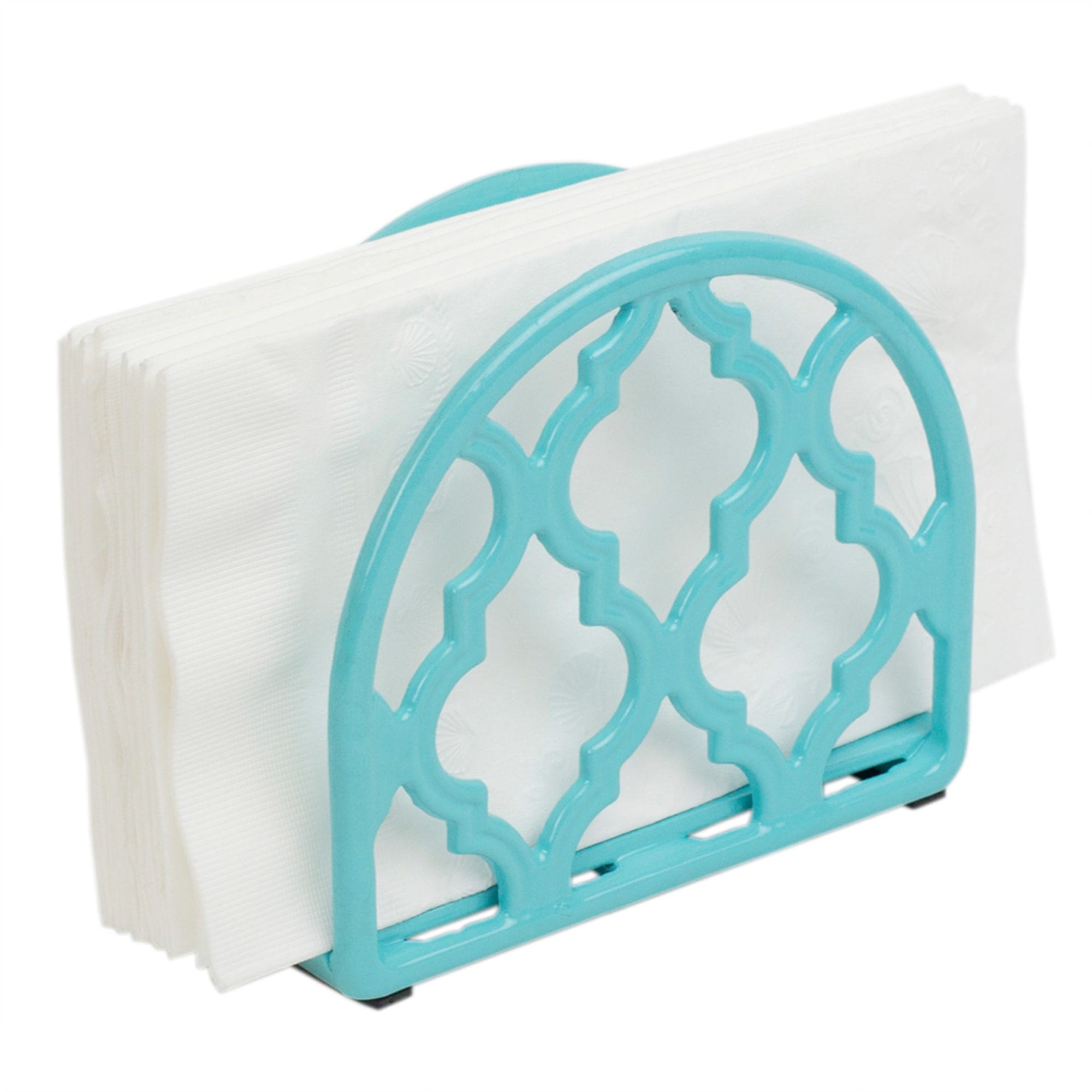 Home Basics Lattice Collection Cast Iron Napkin Holder, Turquoise $6.00 EACH, CASE PACK OF 6