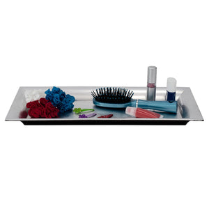 Home Basics Plastic Vanity Tray, Silver $4.00 EACH, CASE PACK OF 12