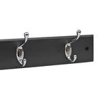 Load image into Gallery viewer, Home Basics 4 Double Hook Wall Mounted Hanging Rack, Black $10.00 EACH, CASE PACK OF 12
