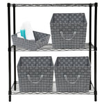 Load image into Gallery viewer, Home Basics 3 Tier Wide Steel Wire Shelf, Black $30.00 EACH, CASE PACK OF 4
