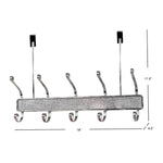 Load image into Gallery viewer, Home Basics Chrome 5 Hook Over the Door Hanging Rack, Diamonds $6.00 EACH, CASE PACK OF 12
