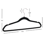 Load image into Gallery viewer, Home Basics Velvet Hangers, (Pack of 25), Black $8.00 EACH, CASE PACK OF 8
