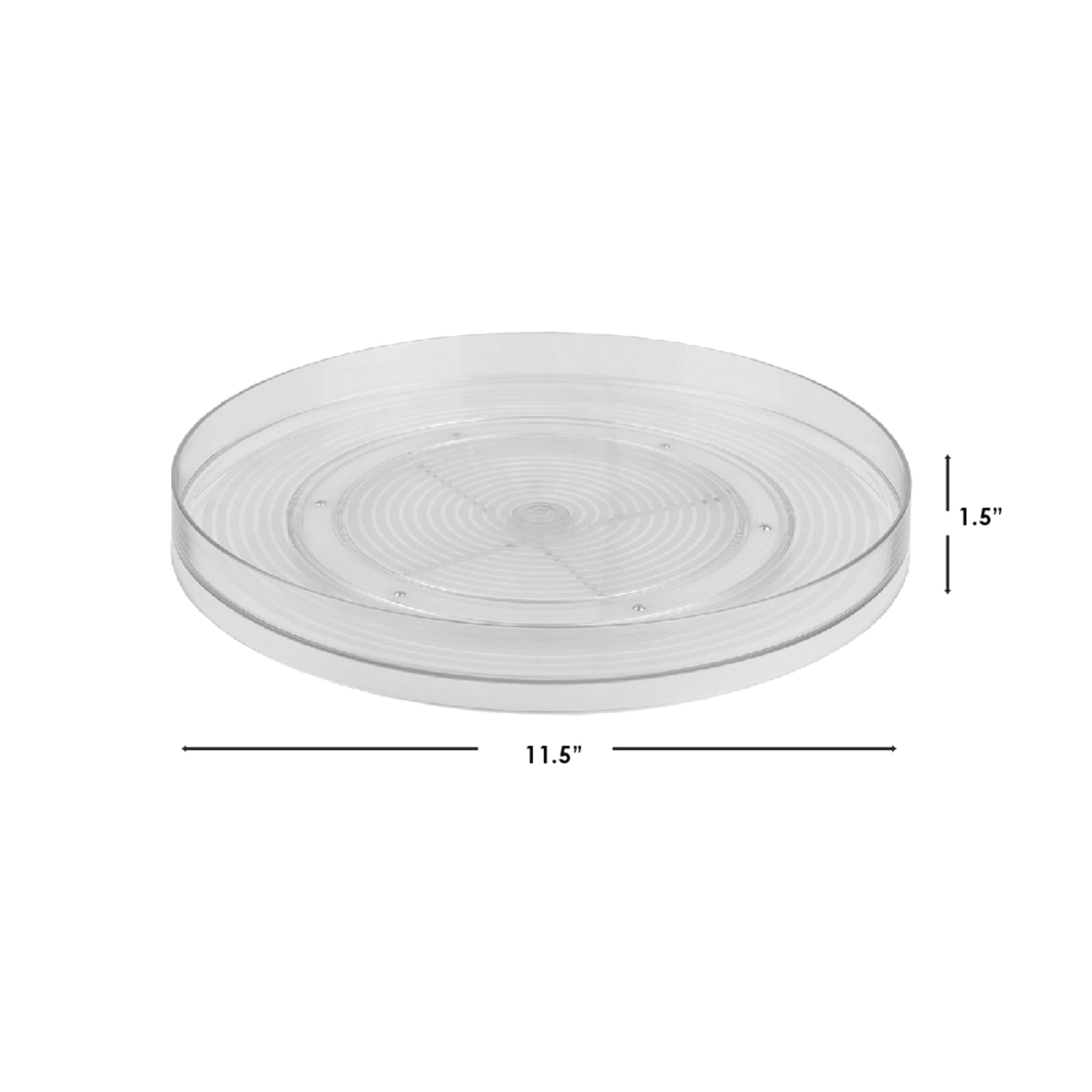 Home Basics Smooth Spin Non-Skid Plastic Lazy Susan, Clear $4.00 EACH, CASE PACK OF 12