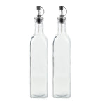 Load image into Gallery viewer, Home Basics Leak Proof Easy Pour Oil and Vinegar Bottle, (Set of 2), Clear $4.00 EACH, CASE PACK OF 12
