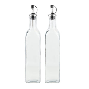 Home Basics Leak Proof Easy Pour Oil and Vinegar Bottle, (Set of 2), Clear $4.00 EACH, CASE PACK OF 12