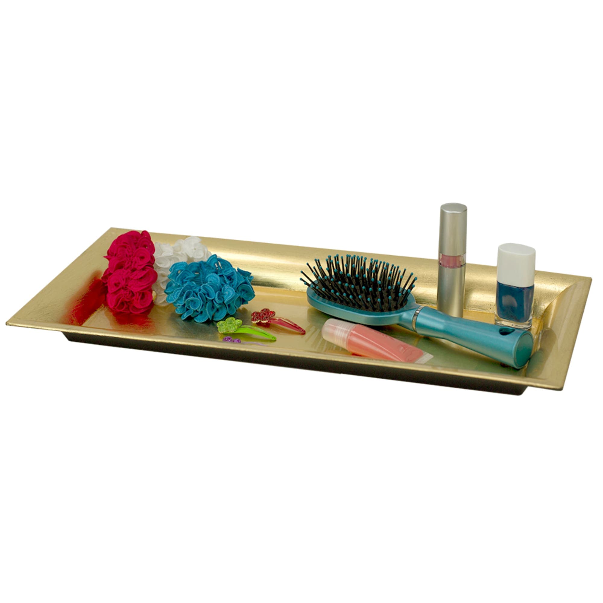 Home Basics Plastic Vanity Tray, Gold $4.00 EACH, CASE PACK OF 12