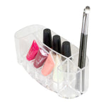 Load image into Gallery viewer, Home Basics Oval Cosmetic Organizer, Clear $2.00 EACH, CASE PACK OF 12
