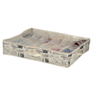 Home Basics Paris Collection 12 Pair Under-the-Bed Shoe Box, Natural $6.00 EACH, CASE PACK OF 12