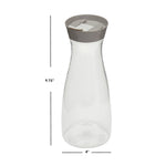 Load image into Gallery viewer, Home Basics 1 Liter Plastic Juice Carafe with Flip Top Grey Lid, Clear $3.00 EACH, CASE PACK OF 12
