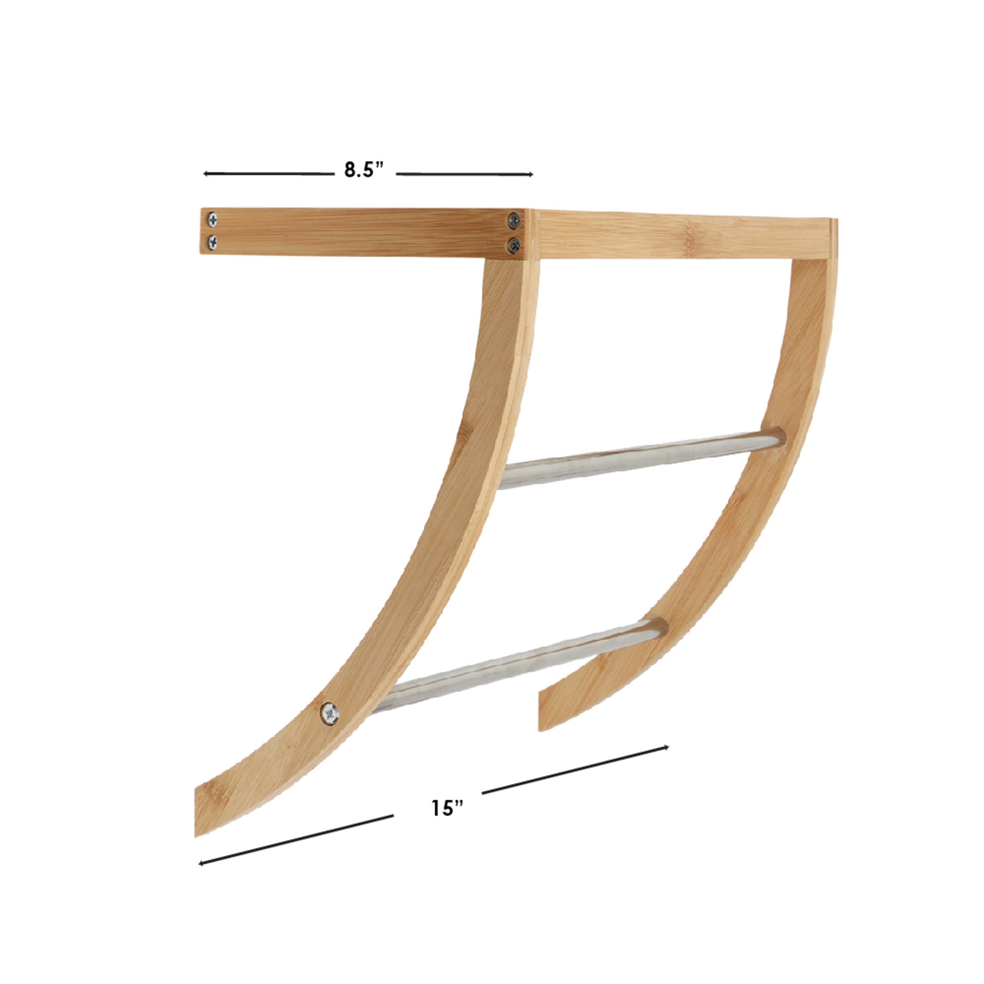 Home Basics Bamboo Wall Mounted Towel Rack With Shelf  $12.00 EACH, CASE PACK OF 6