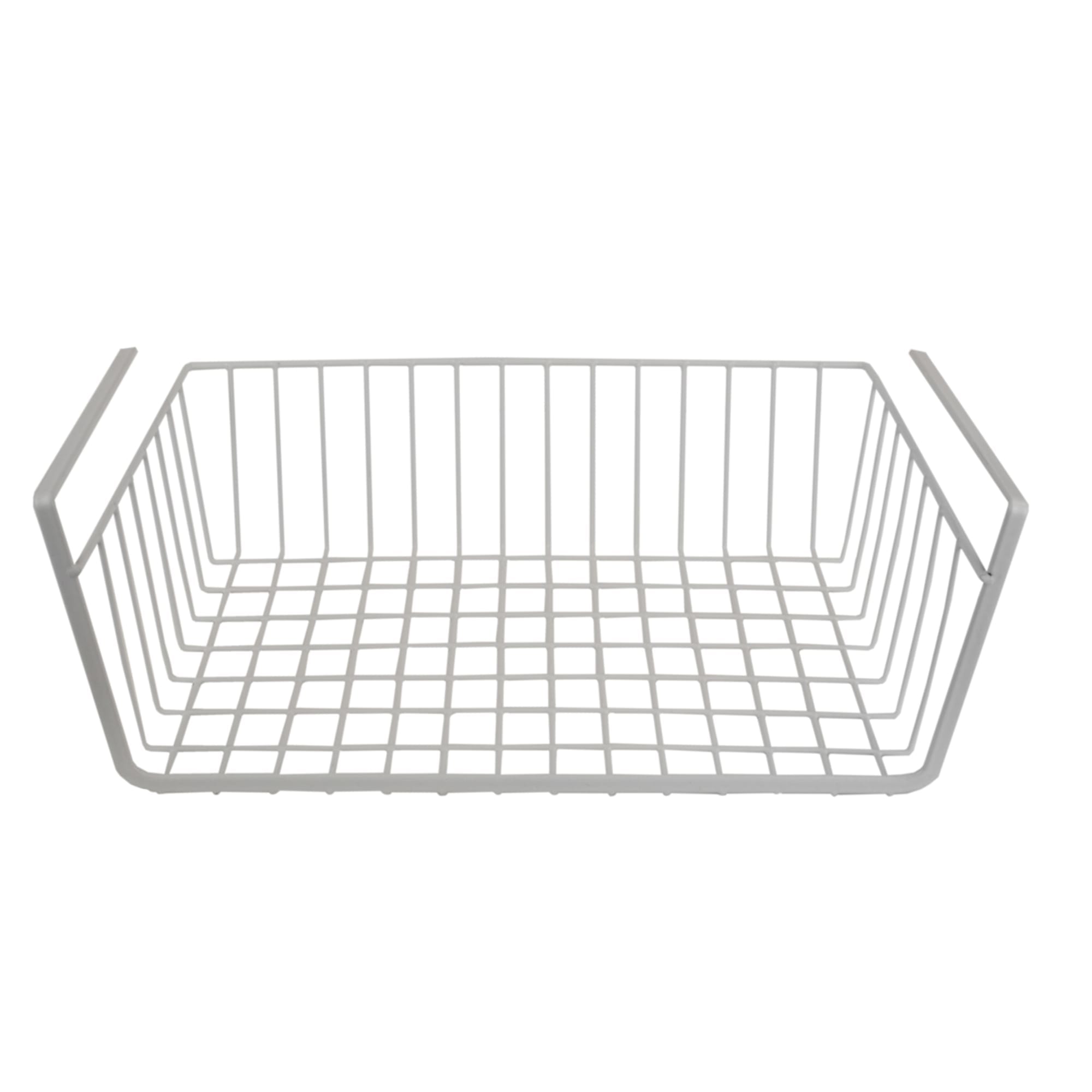 Home Basics Large Under the Shelf Vinyl Coated Steel Basket Organizer, White $5.00 EACH, CASE PACK OF 6