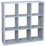 Load image into Gallery viewer, Home Basics 9 Open Cube Organizing Storage Shelf, Grey $125.00 EACH, CASE PACK OF 1
