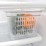 Load image into Gallery viewer, Home Basics Large Produce Saver with Removable Colander, Clear $8.00 EACH, CASE PACK OF 6
