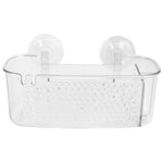 Load image into Gallery viewer, Home Basics Large Cubic Patterned Plastic Shower Caddy with Suction Cups, Clear $4 EACH, CASE PACK OF 24
