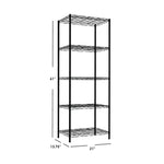 Load image into Gallery viewer, Home Basics 5 Tier Steel Wire Shelf, Black $50.00 EACH, CASE PACK OF 4
