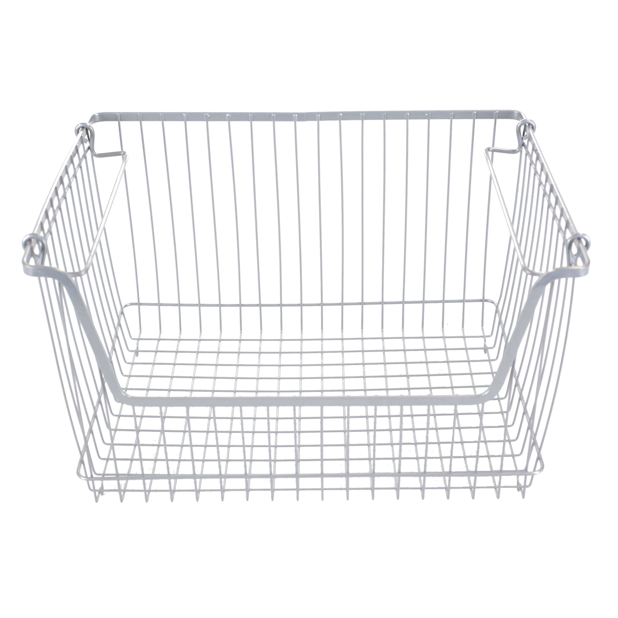 Home Basics Large Powder Coated Steel Wire Storage Basket, Grey $8.00 EACH, CASE PACK OF 12