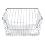 Load image into Gallery viewer, Home Basics Large Powder Coated Steel Wire Storage Basket, Grey $8.00 EACH, CASE PACK OF 12
